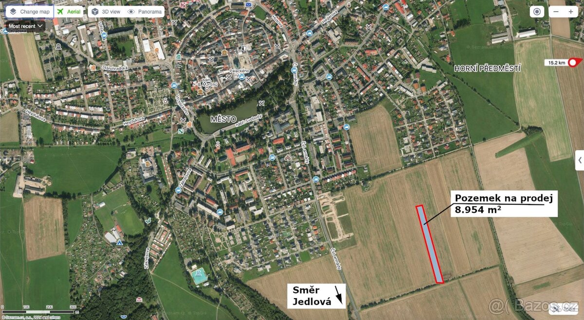 Investiční pozemek na prodej, 8.954m2, město Polička