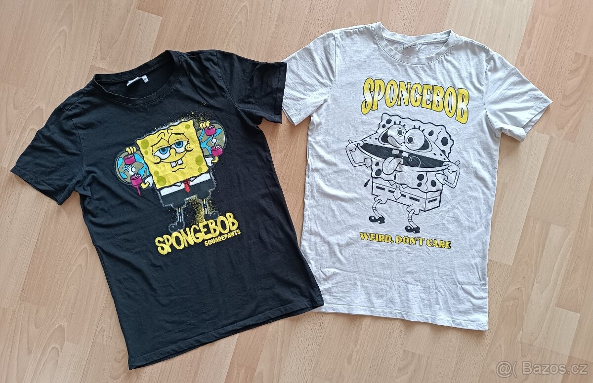 Bavlněné tričko SpongeBob, vel. 170, kr.r.