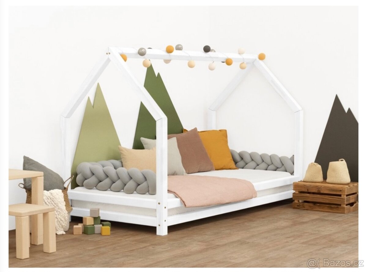 Benlemi domečková postel FUNNY bílá