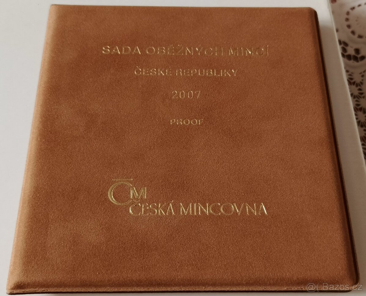 Sada mincí ČR 2007 proof v semišovém obalu