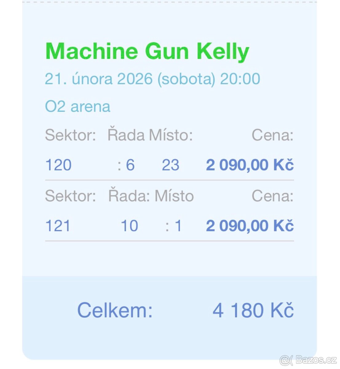 Lístky Machine Gun Kelly koncert