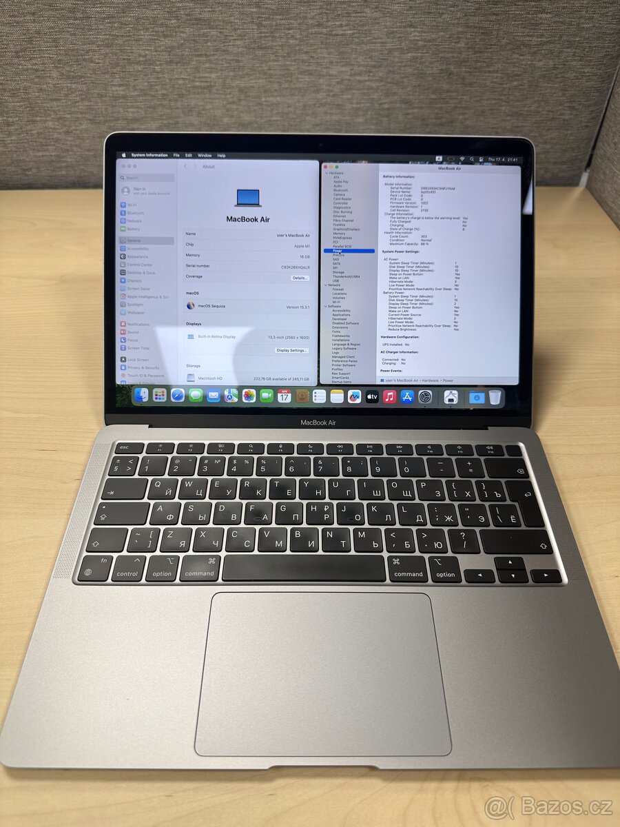 MacBook Air (M1, 2020) / 16GB/ 256 GB SSD