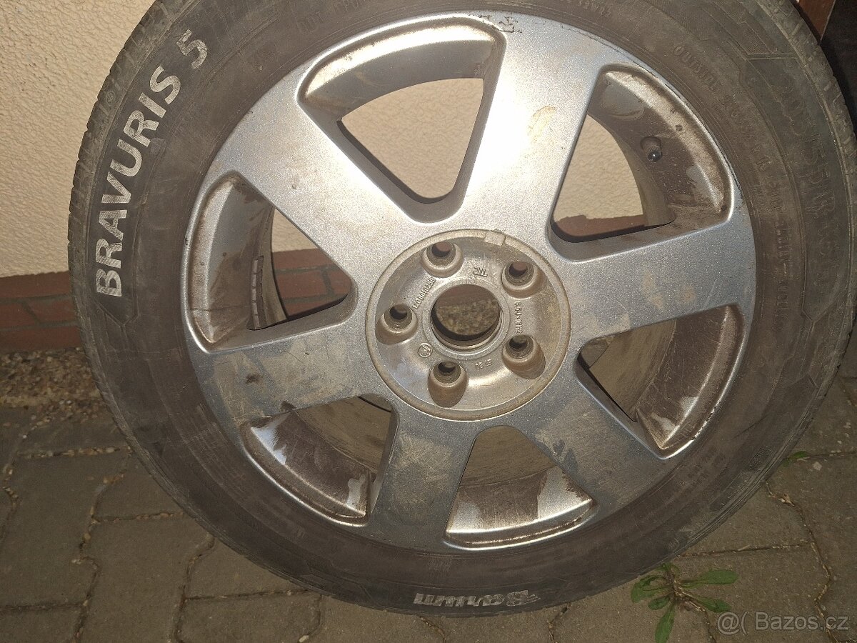 letni alu kola,pneu octavia 2 205/55/16