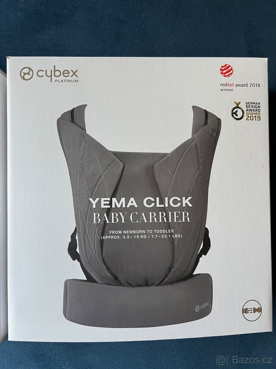 Nosítko CYBEX YEMA CLICK grey (3,5kg - 15kg)