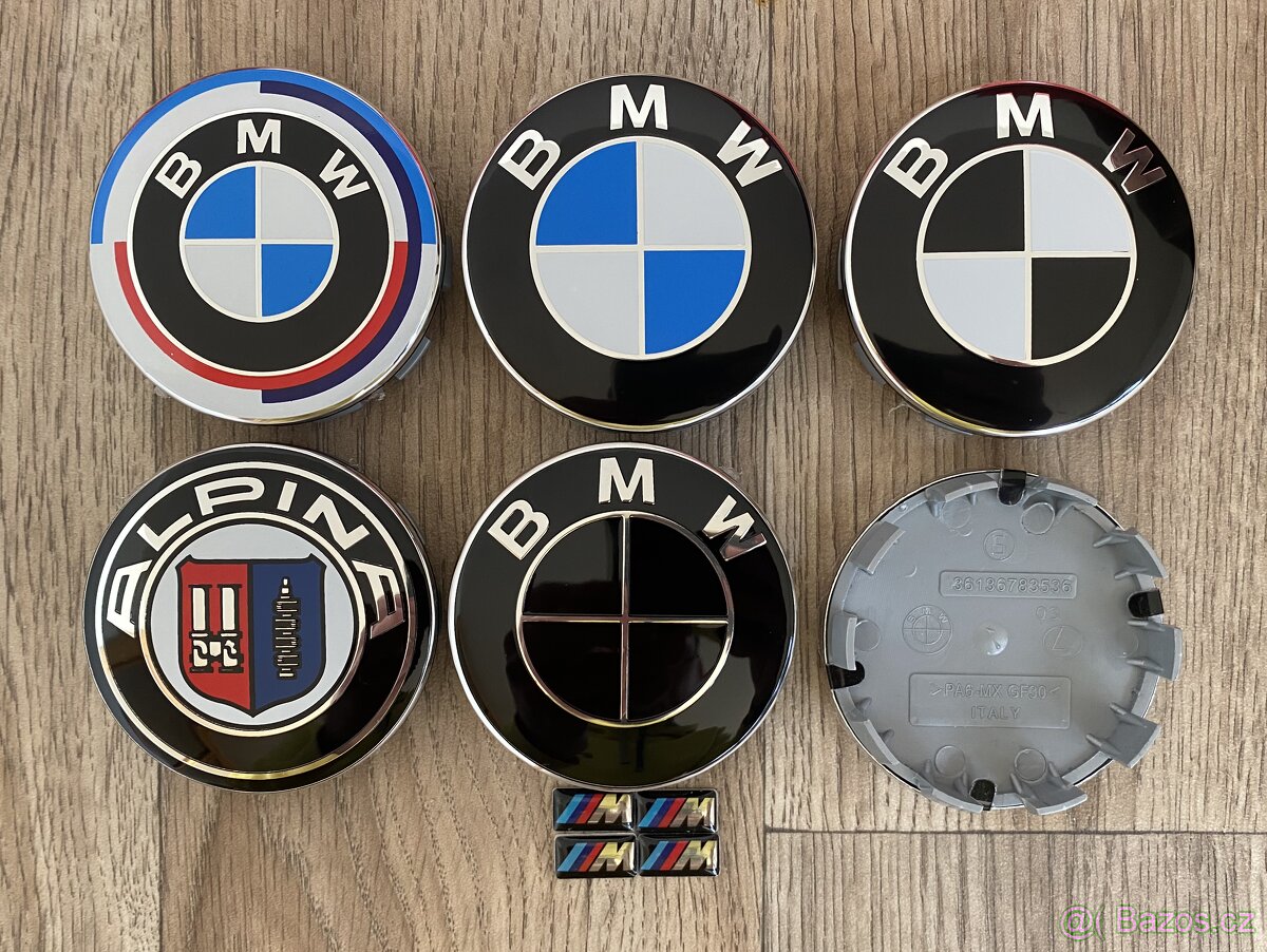 BMW středy alu kol, průměr 68mm 4ks
