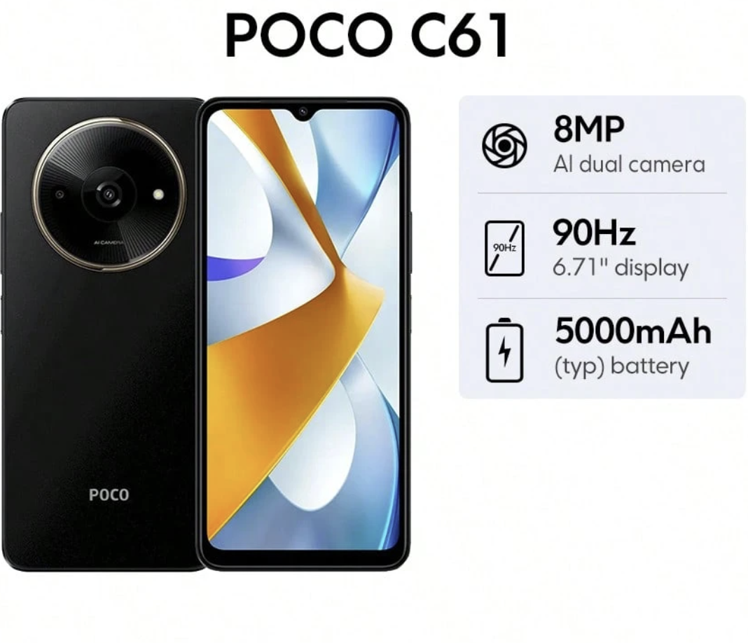 Nový Xiaomi POCO C61 (3GB+64GB) černý