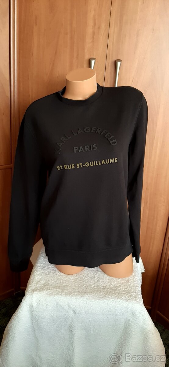 Originál černá mikina Karl Lagerfeld S