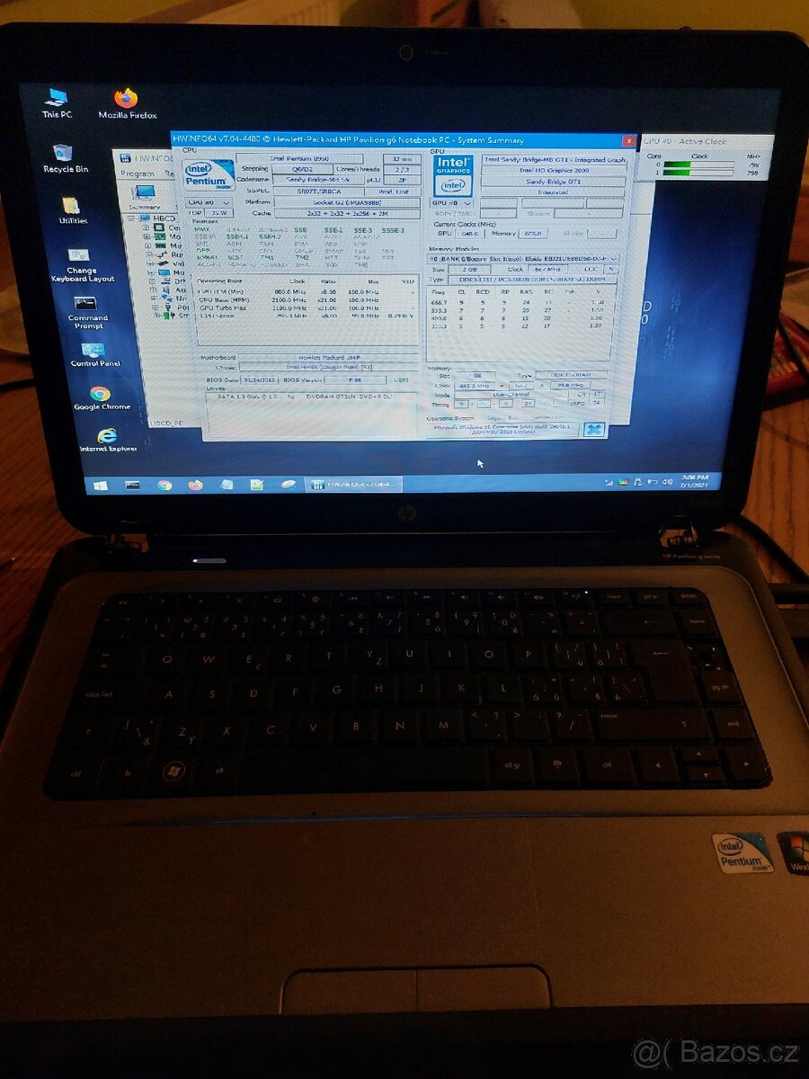 Notebook HP Pavilion G6 G6-1205SC