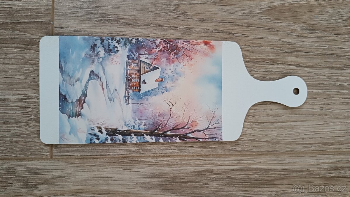 Dekorační prkénka krajina