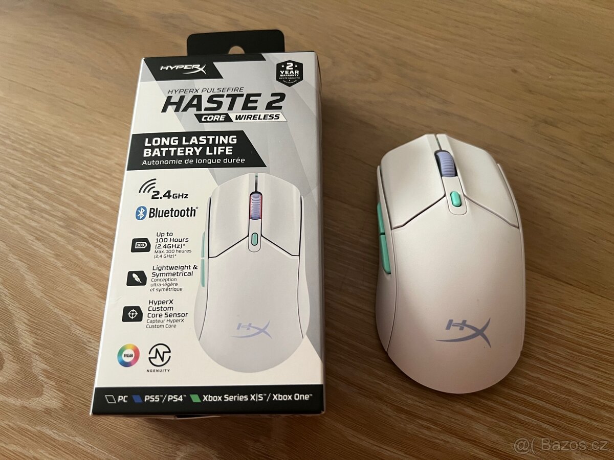 HyperX Pulsefire Haste 2 - rozbalená