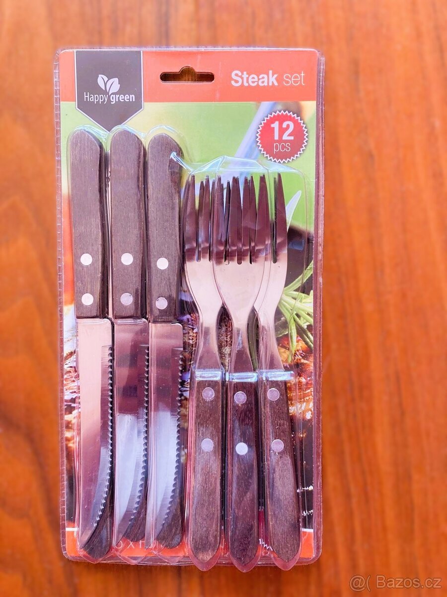 Příbory – grilovací/steaková sada, 12 ks