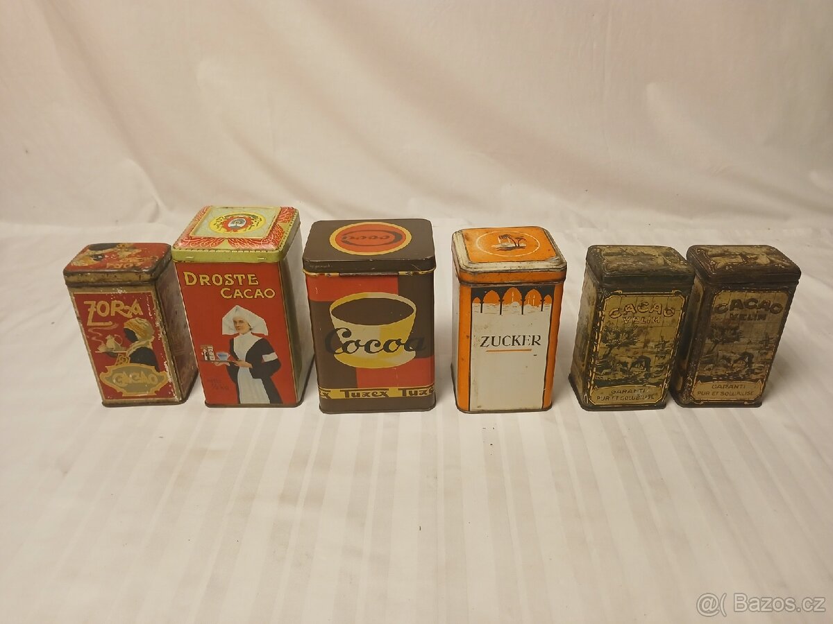 Starožitné reklamní plechovky