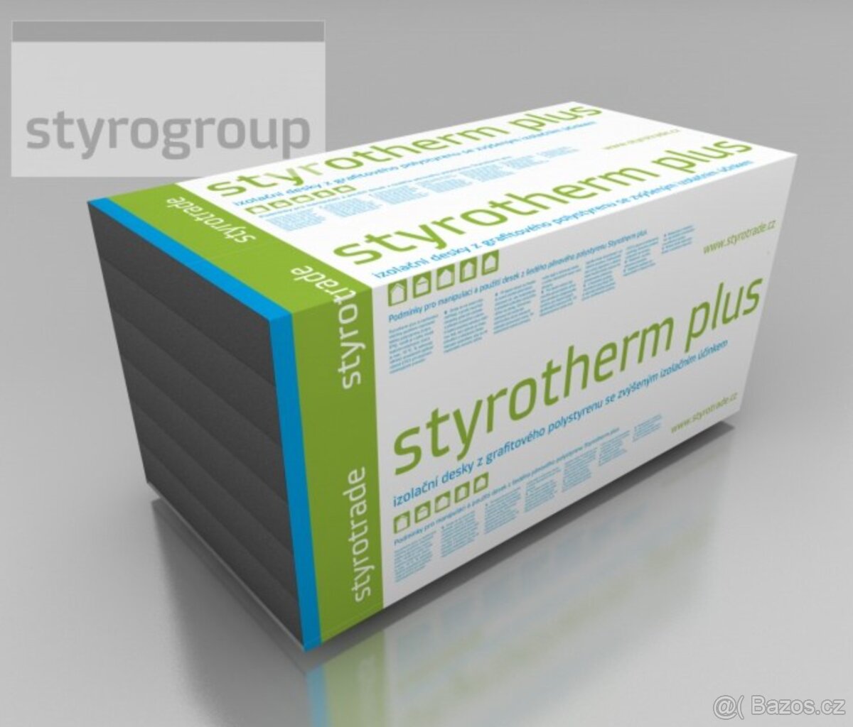 ŠEDÝ polystyren styrotherm plus 70 50x500x1000 mm