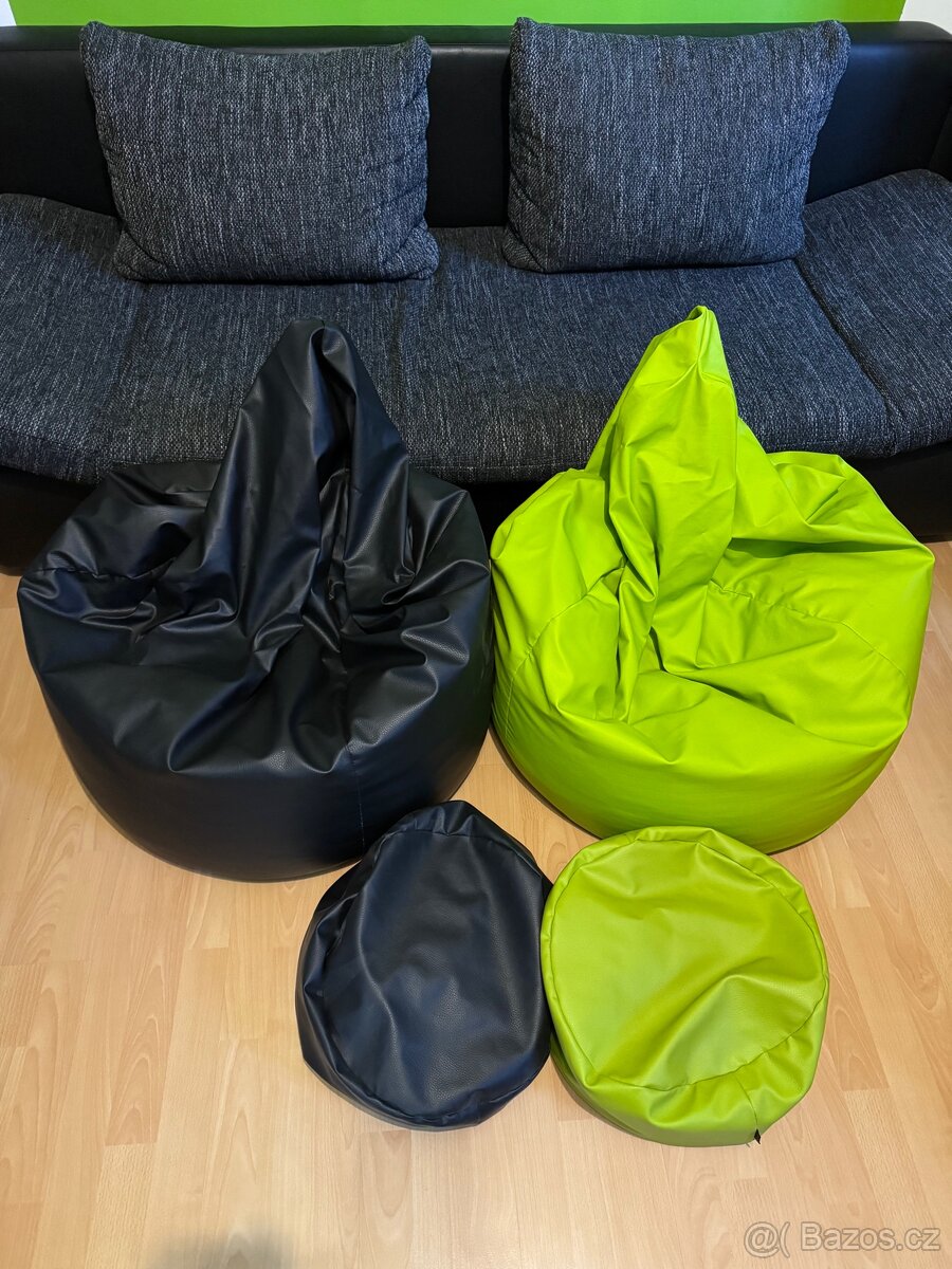 Sedací vak s podnožkou