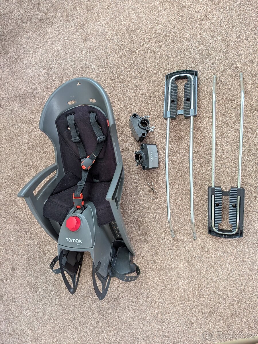 Cyklosedačka Hamax Siesta + 2 držáky + vysoká upínací tyč