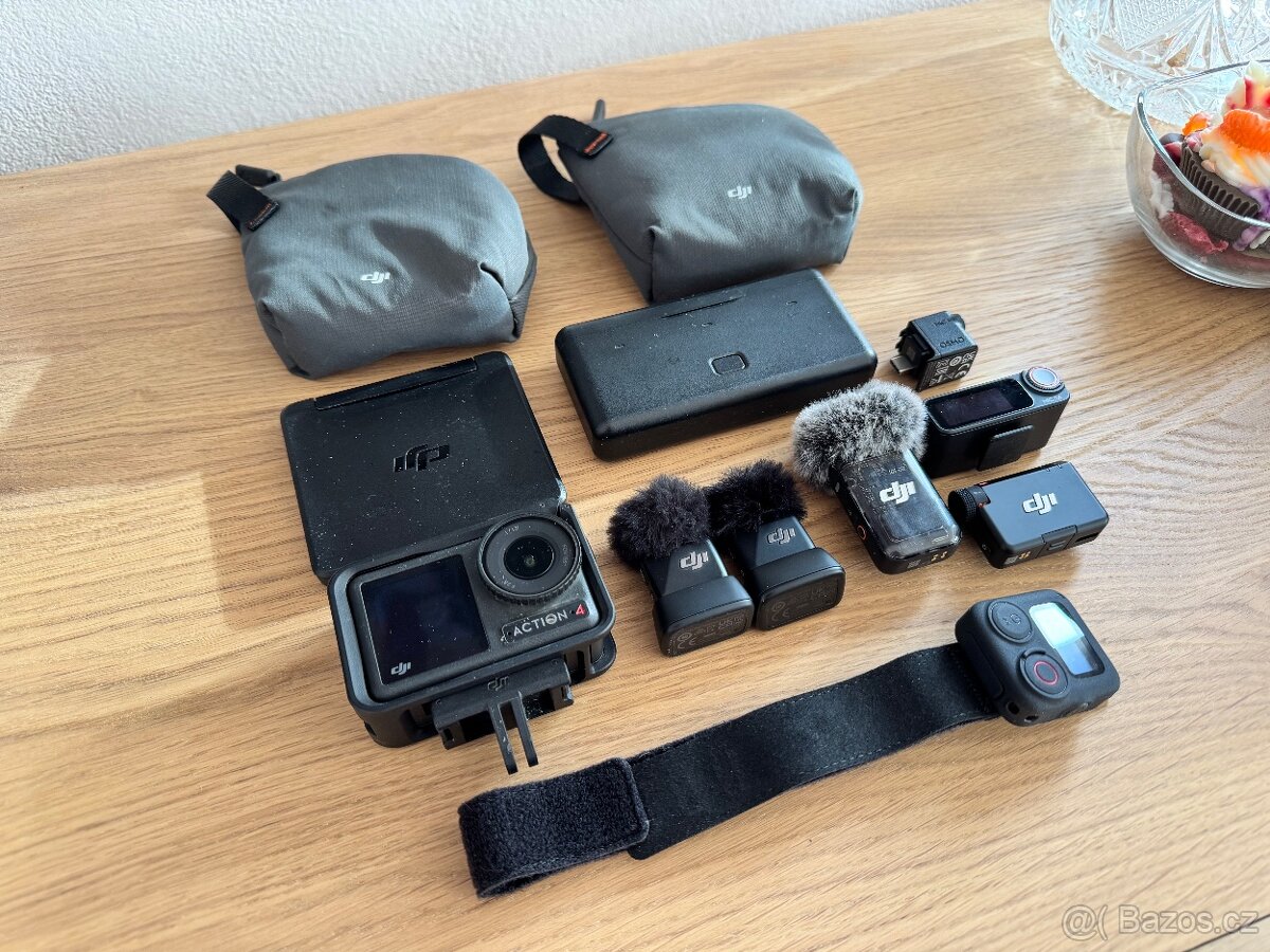 DJI Osmo Action 4 + DJI Mic a příšlušenství