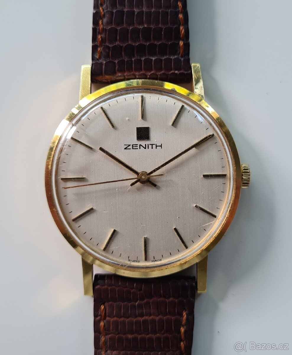 Pánské zlaté náramkové hodinky Zenith 18K