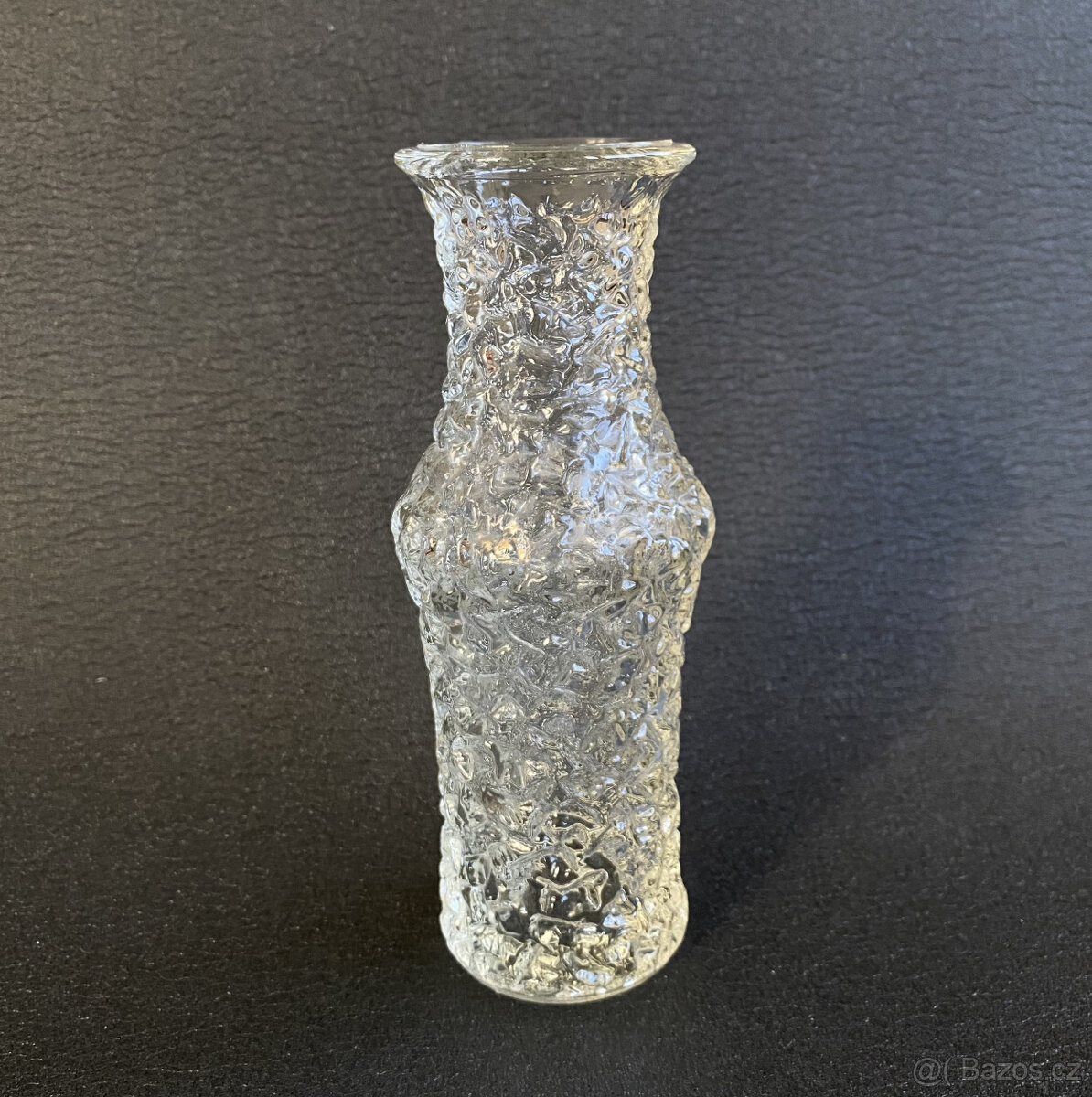 Autorská skleněná váza 20 cm, Václav Hanuš