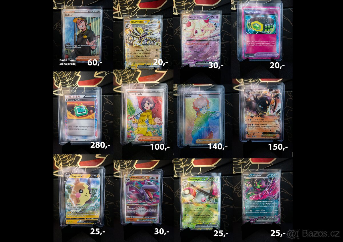 Kusové karty Pokémon (EX, Fullart atd.)