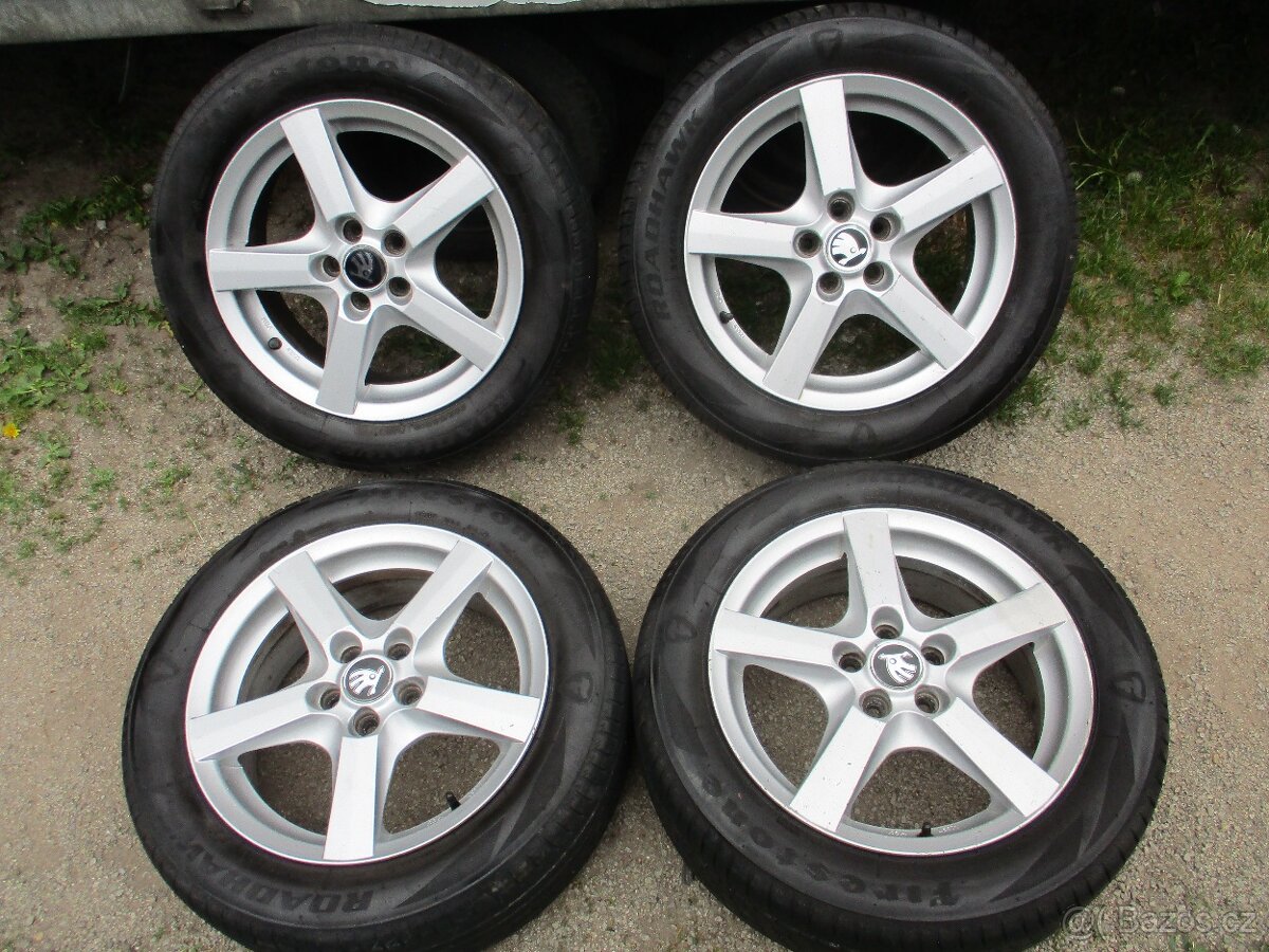 Alu kola 5x100 R16 Pneu letní 205/55 R16