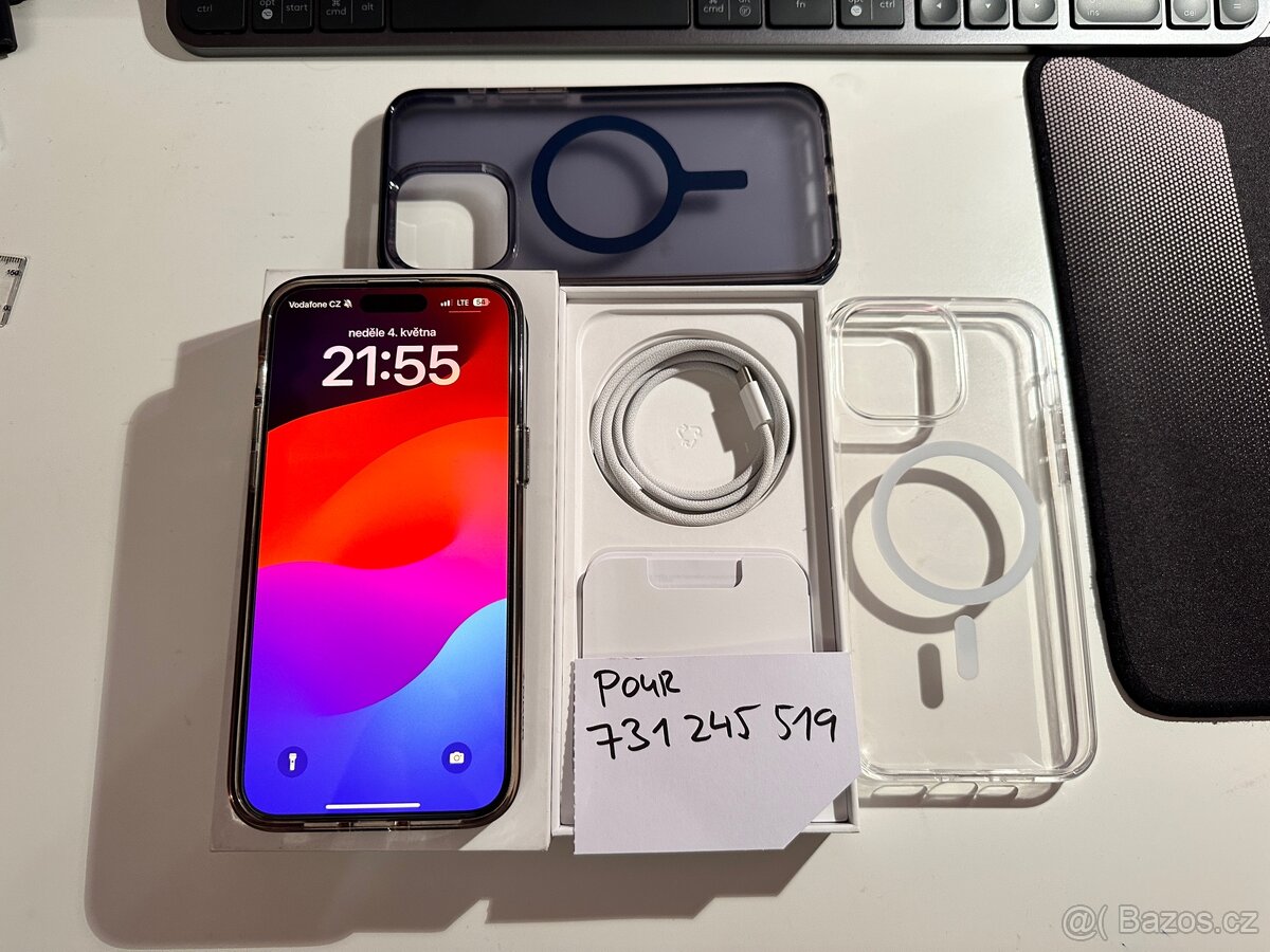 iPhone 15 Pro Max 256GB, modrý titan, v záruce v Datart