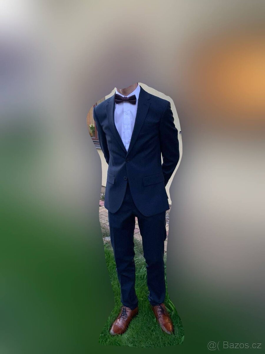 Panský oblek modrý (vhodný do tanečních)