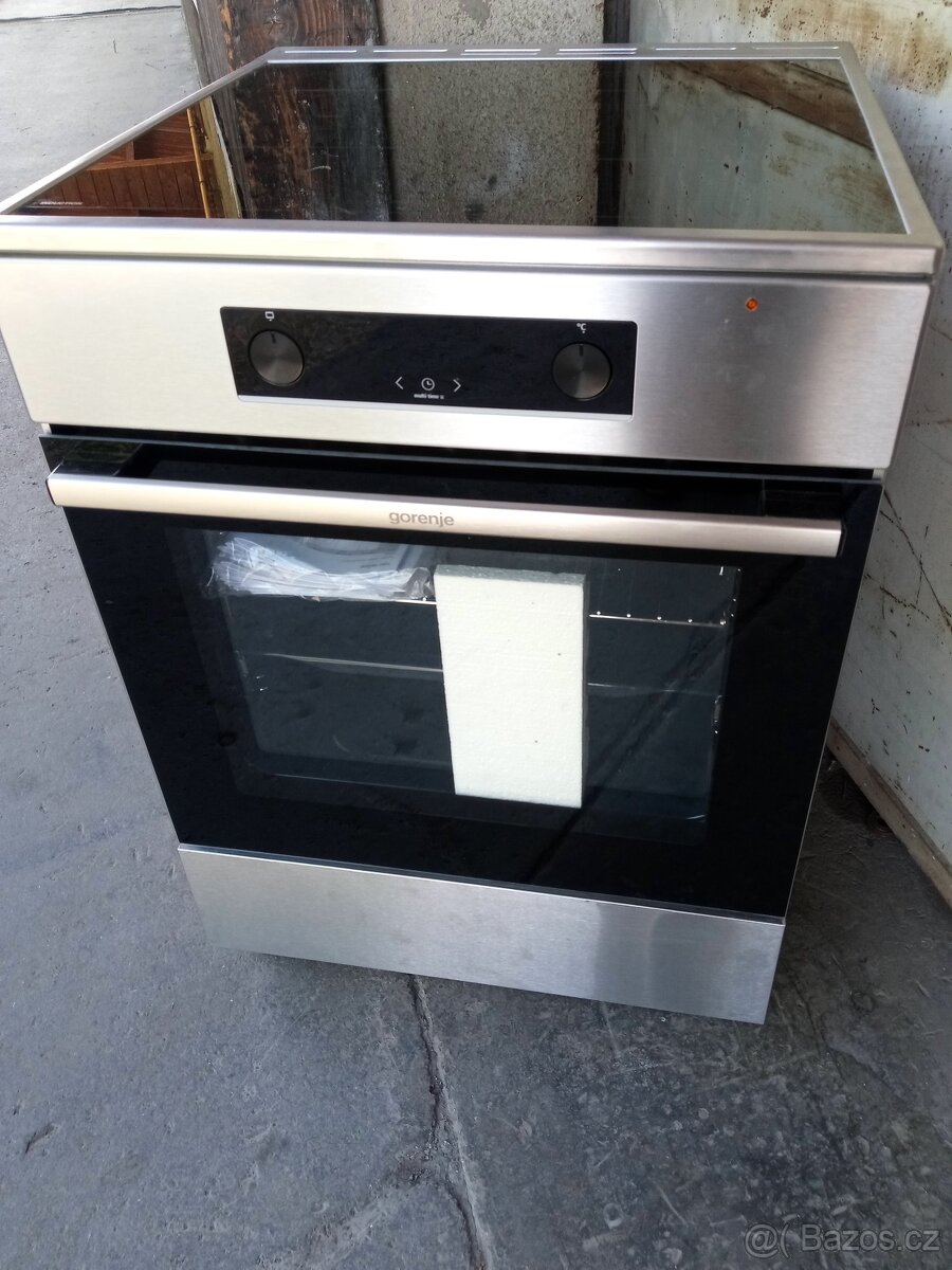 Elektrický nerezový INDUKČNÍ NOVÝ sporák Gorenje ( 60 cm )