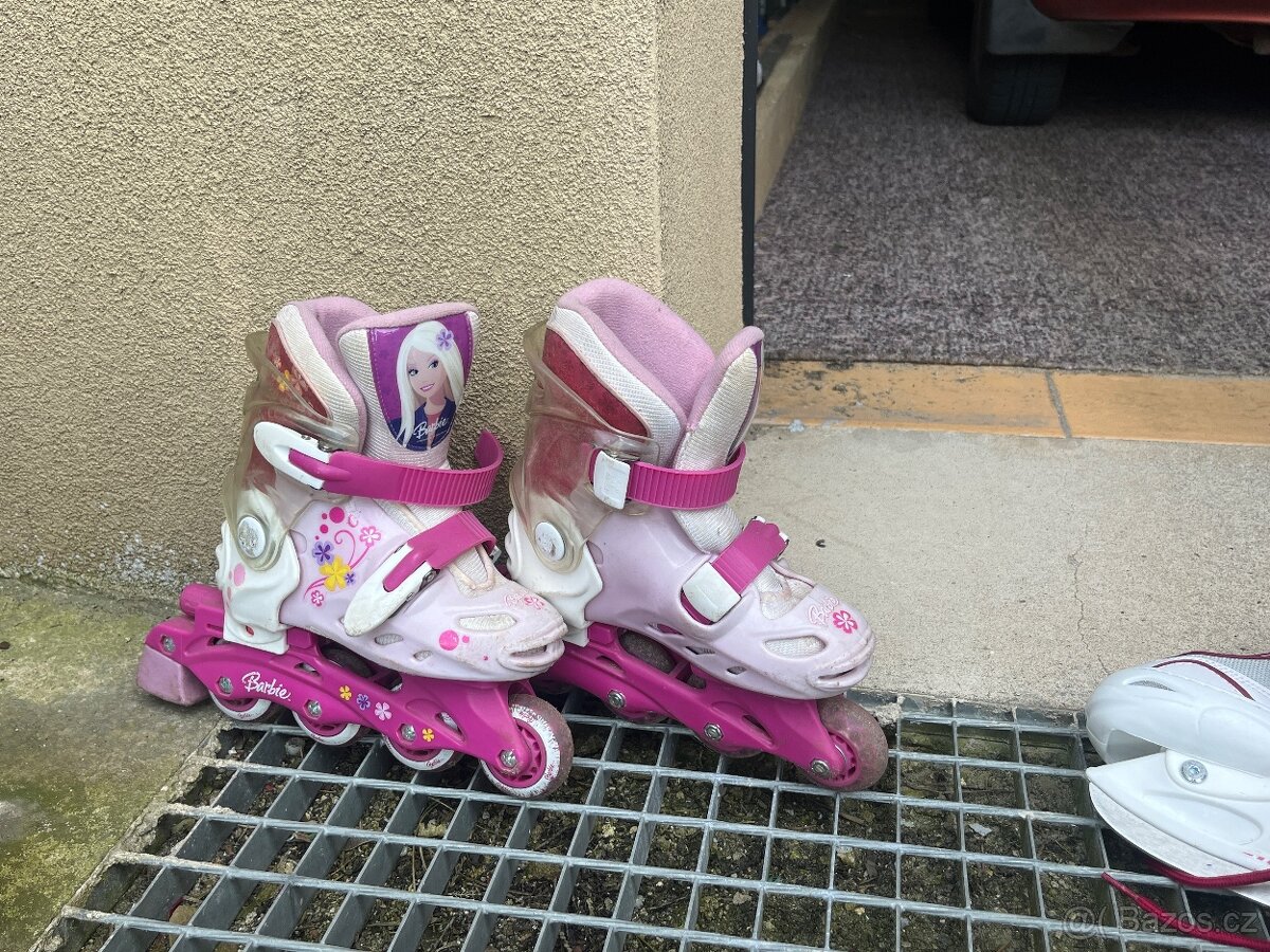 Dětské brusle barbie