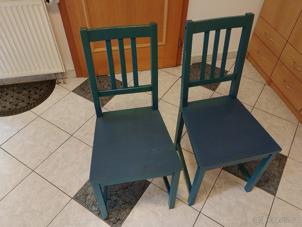 Jídelní židle, masiv, borovice lakovaná.