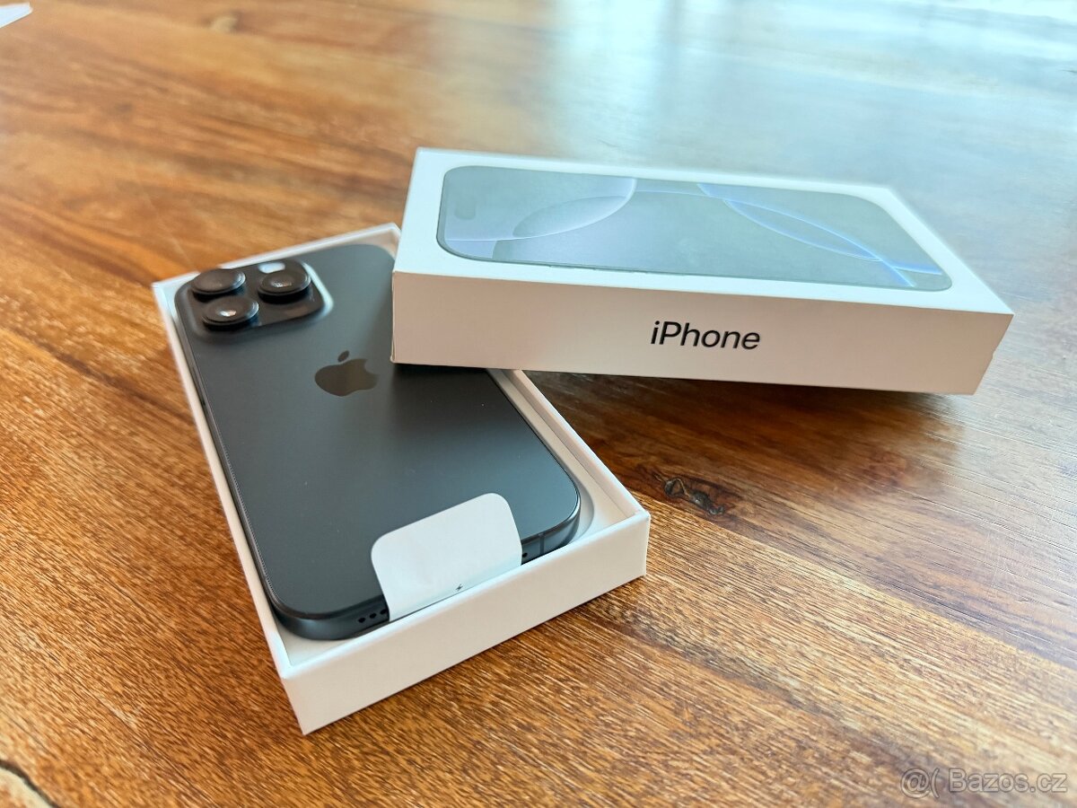 Apple iPhone 16 Pro, 128GB černý titan, 128 GB