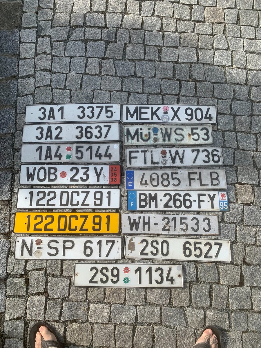 Prodám staré registrační značky SPZ