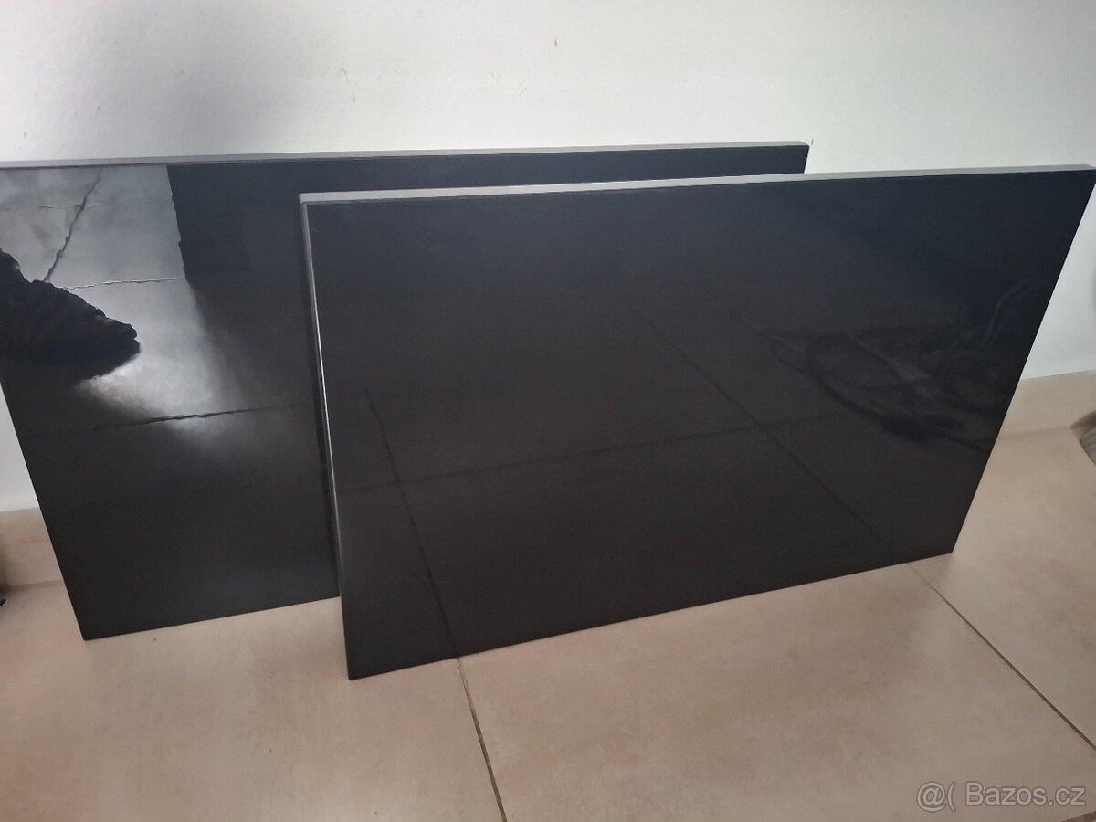 IKEA 2x čelo skříňky černý lesk 60x38 cm