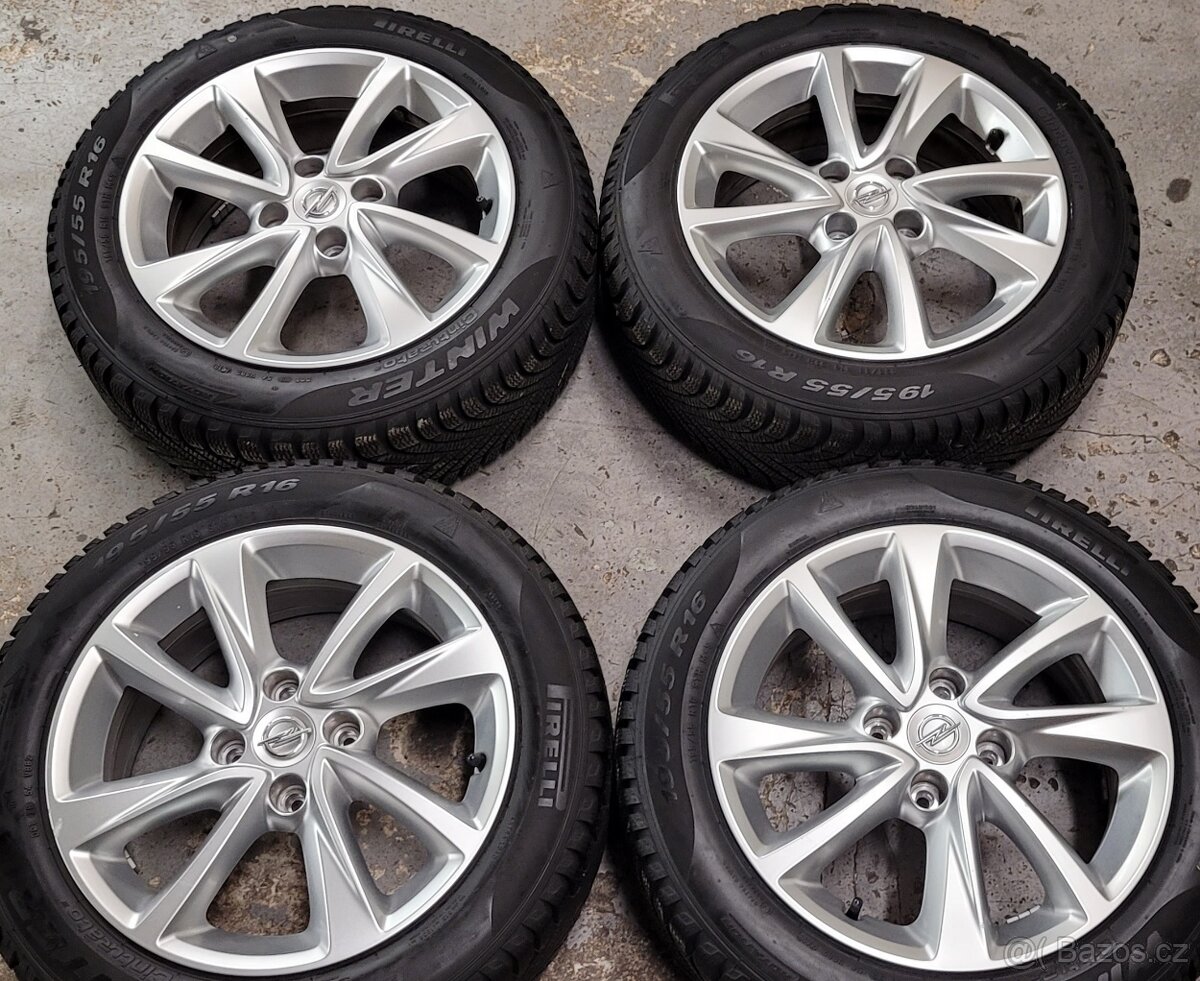 Opel Corsa F, alu disky R16, zimní, 4x100, tpms