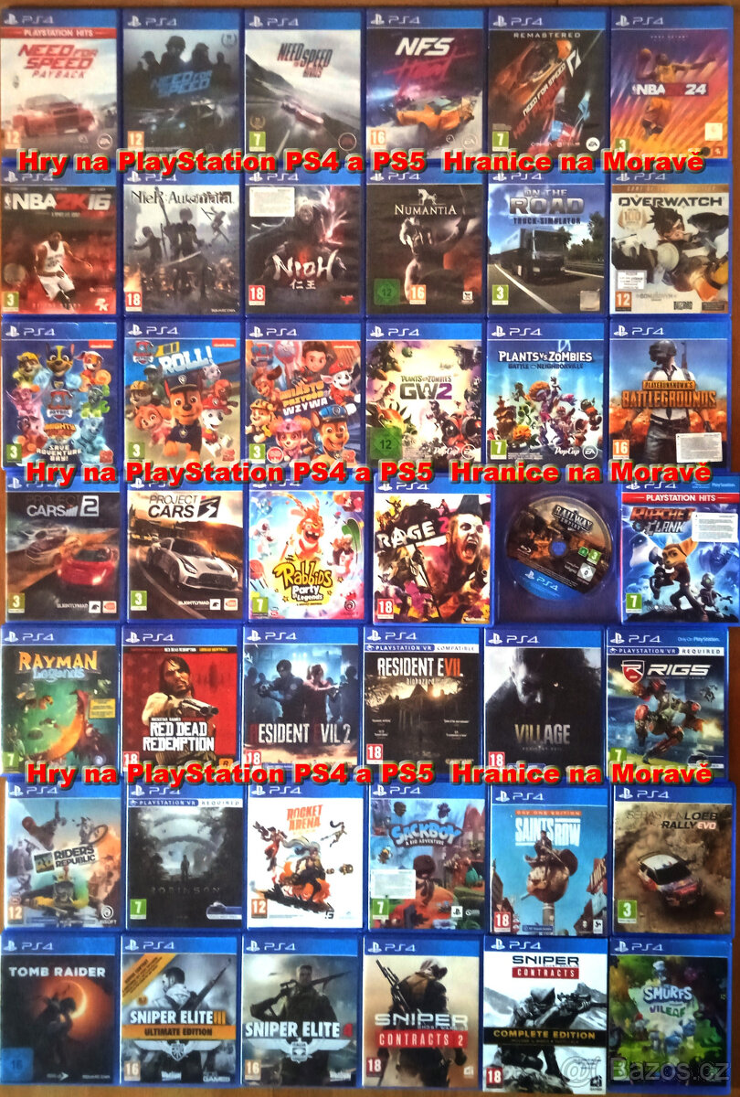 Hry na Playstation PS4 a PS5 - 2.část