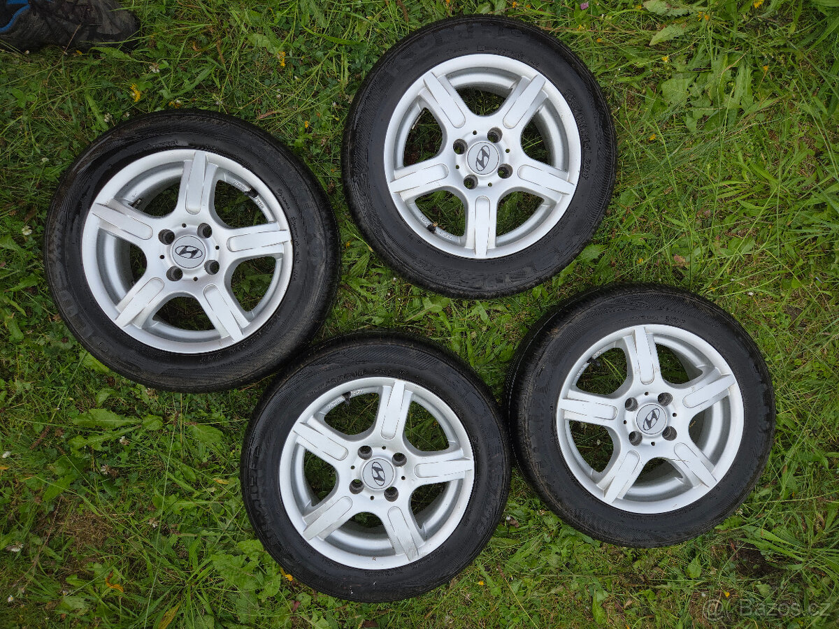 Sada kol R14 - 4x100; 54,1mm; 5,5J; letní pneu 165/65 79T