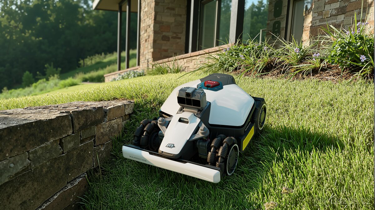 robotická sekačka LUBA mini AWD LiDAR bez obvodového drátu