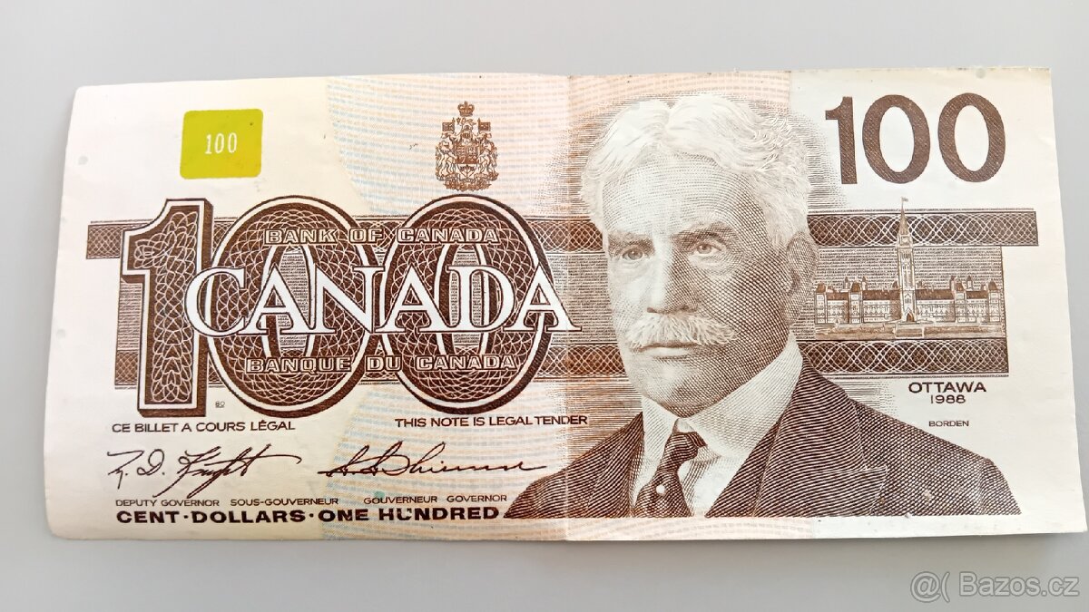 100 dolar Canada 1988