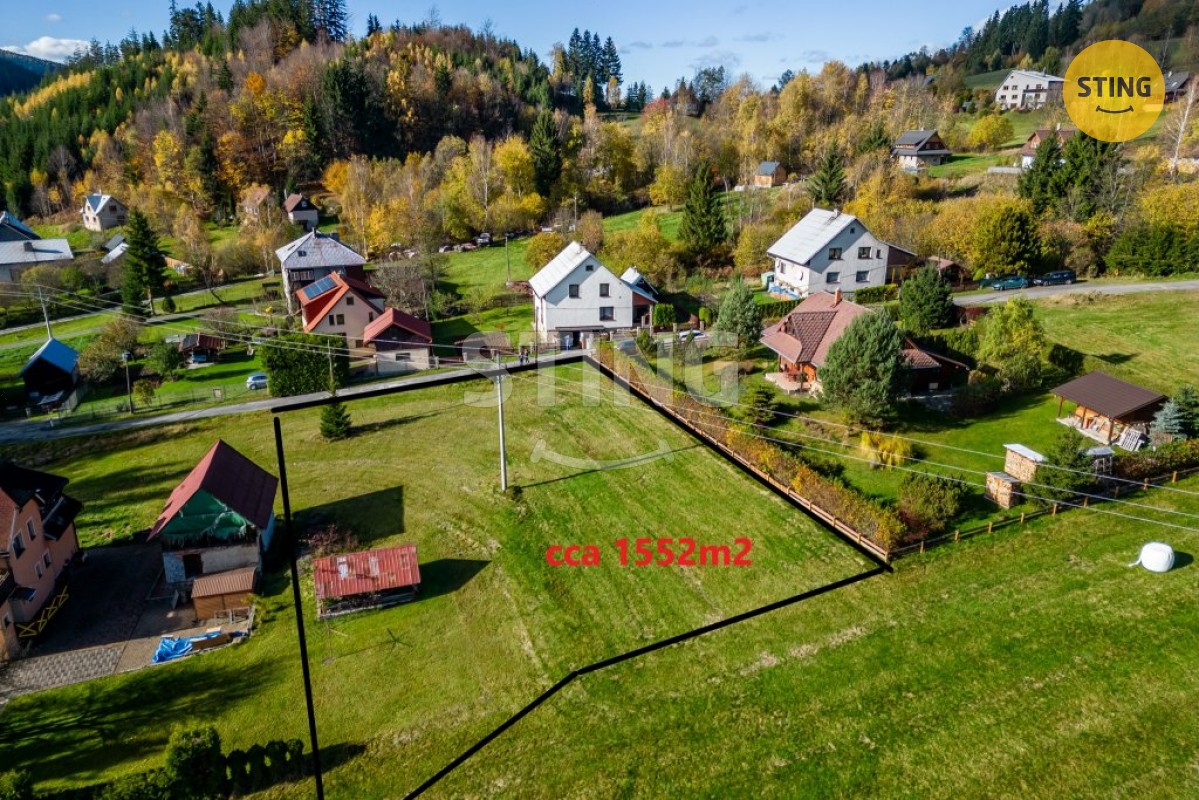 Prodej stavebního pozemku cca 1552 m2, Horní Bečva, , 128965
