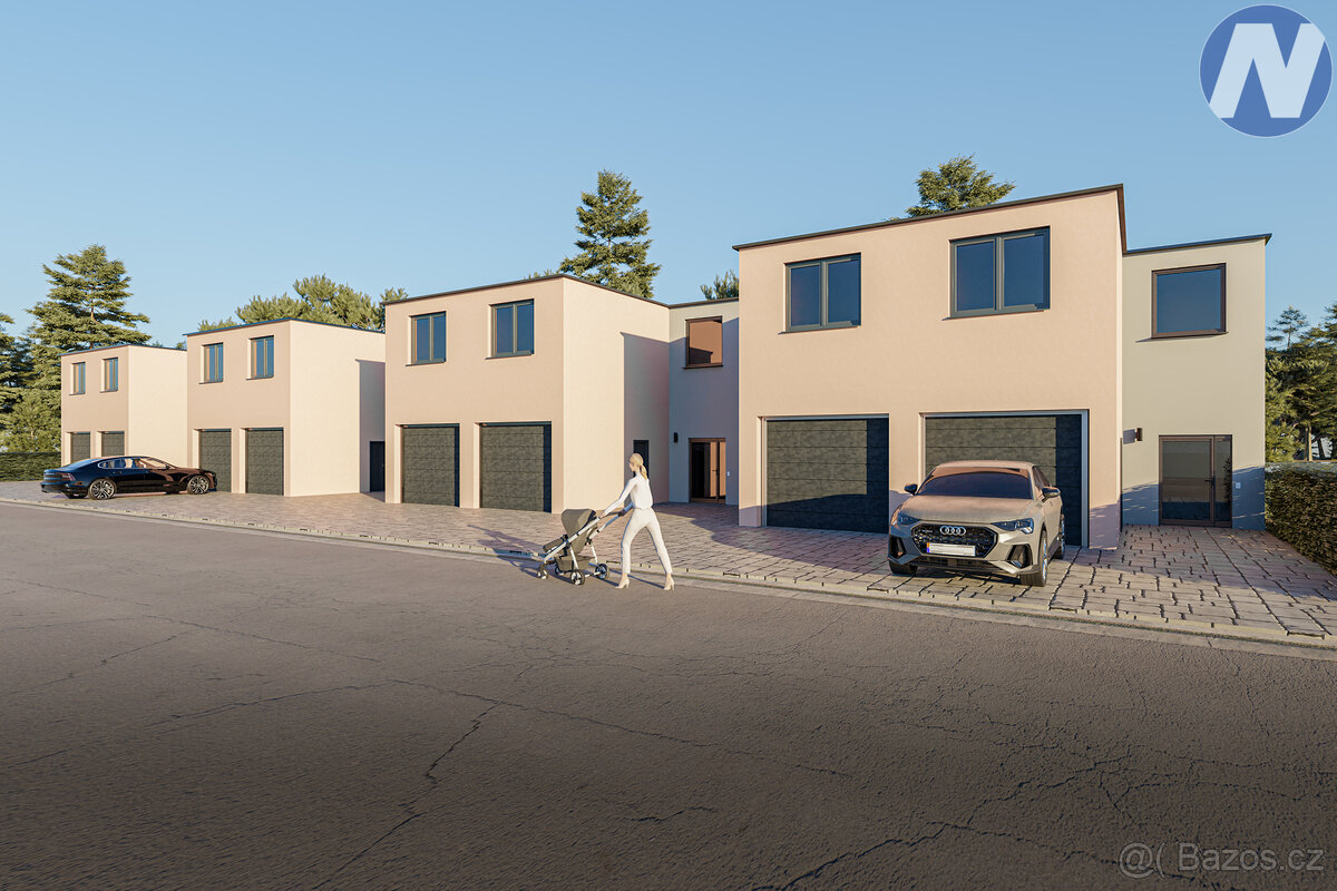 Moderní řadový dům( č.4) 5+KK s garáží a zahradou v Horní Bř
