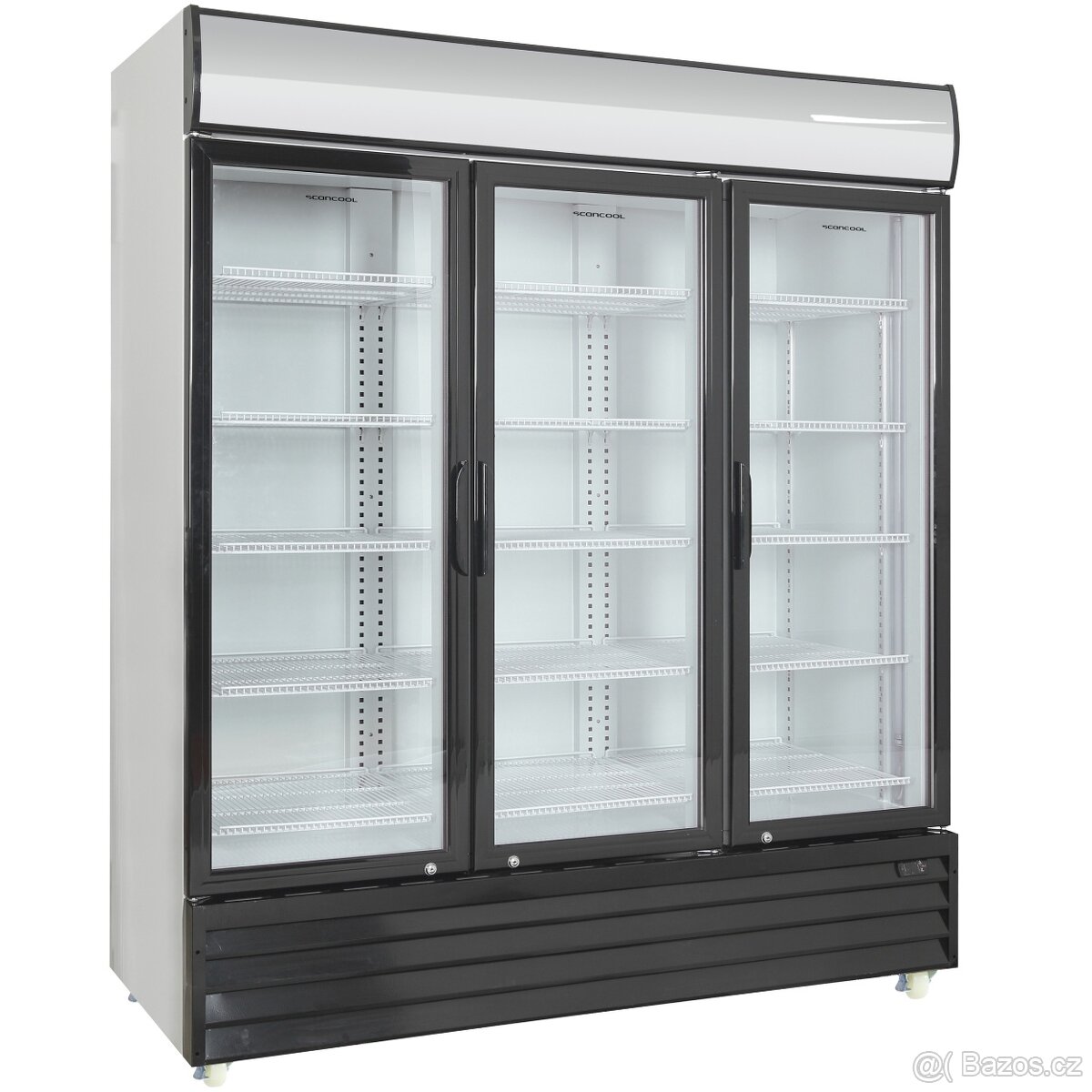 Prosklená chladicí lednice třídveřová Scandomestic SD 1502 H