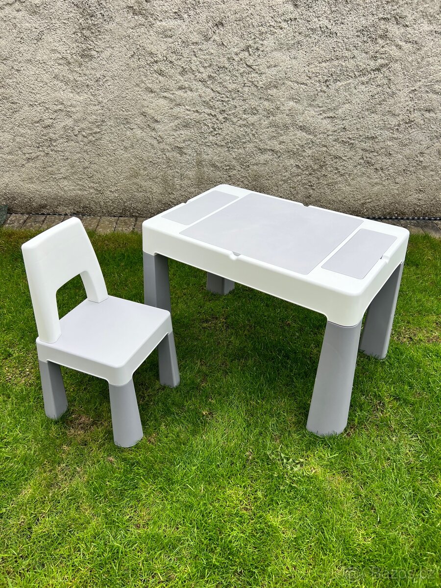 Dětský stoleček se židličkou TEGA MULTIFUN - šedý