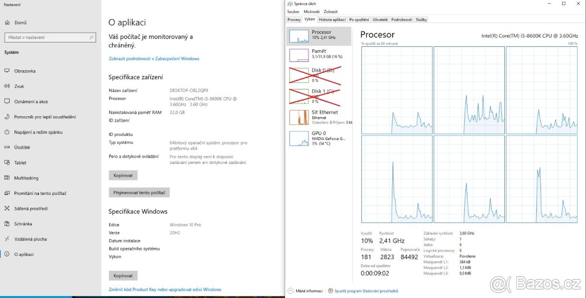 Komponenty z PC sestavy