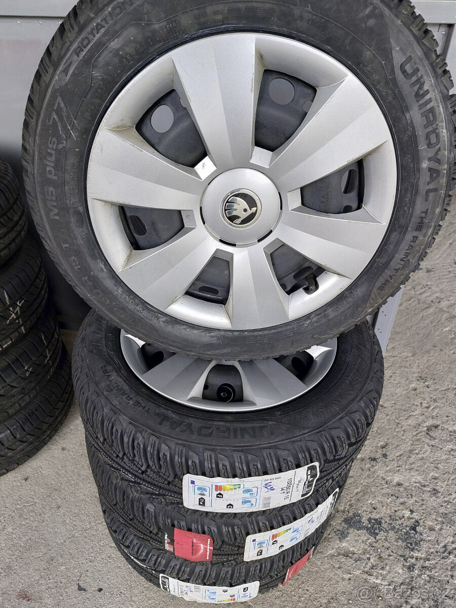 Kompletní kola 15" na Škoda Fabia III. zimní