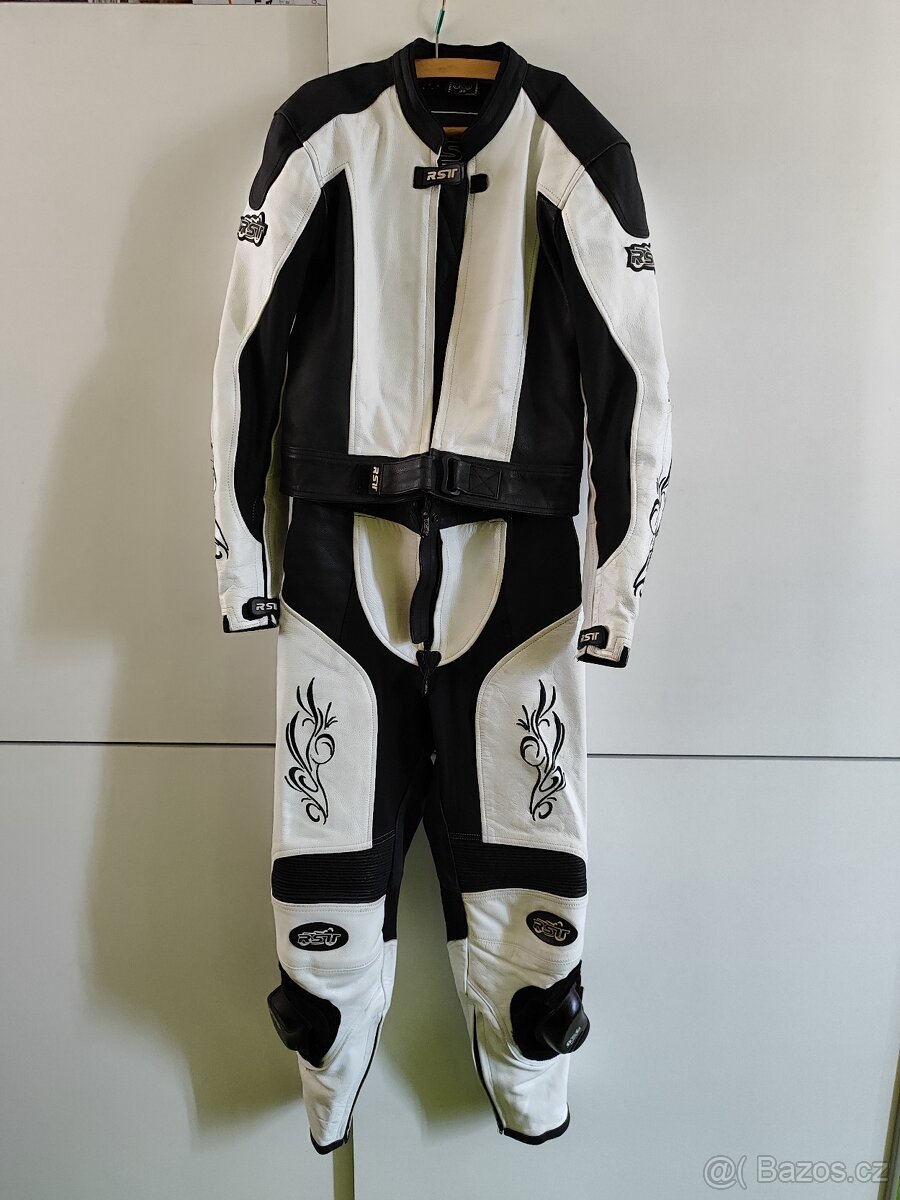 Dvoudílná dámská kožená moto kombinéza RST