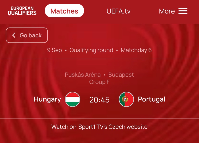 HUNGARY VS PORTUGAL WORLDCUP QUALIFIER