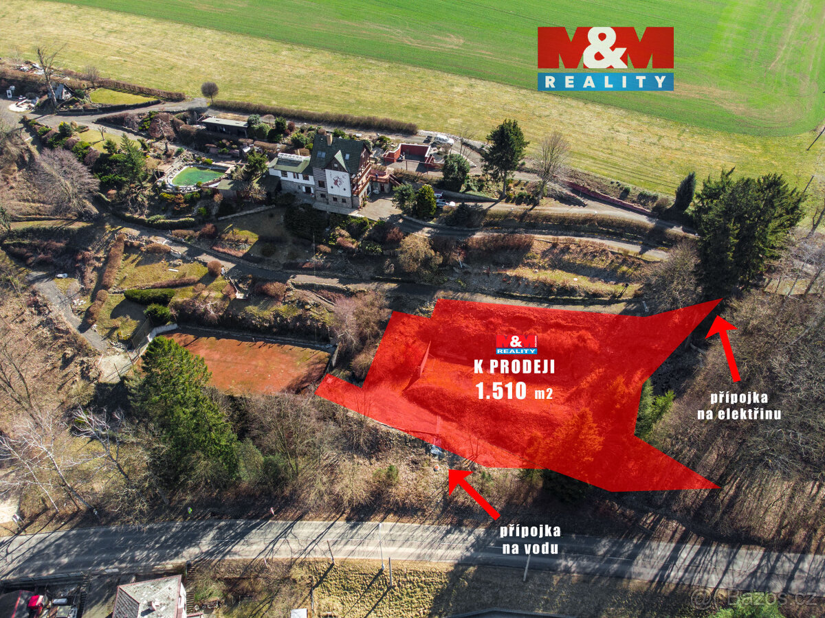 Prodej pozemku k bydlení, 1510 m², Ústí nad Orlicí