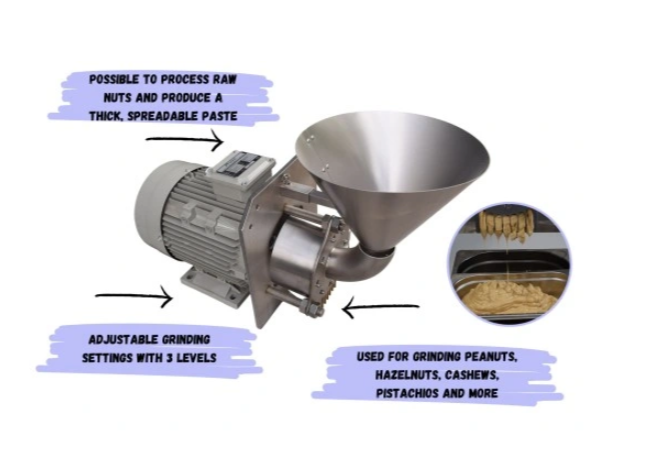 Nerezový koloidní mlýn na výrobu ořechového másla – 5,5 kW (