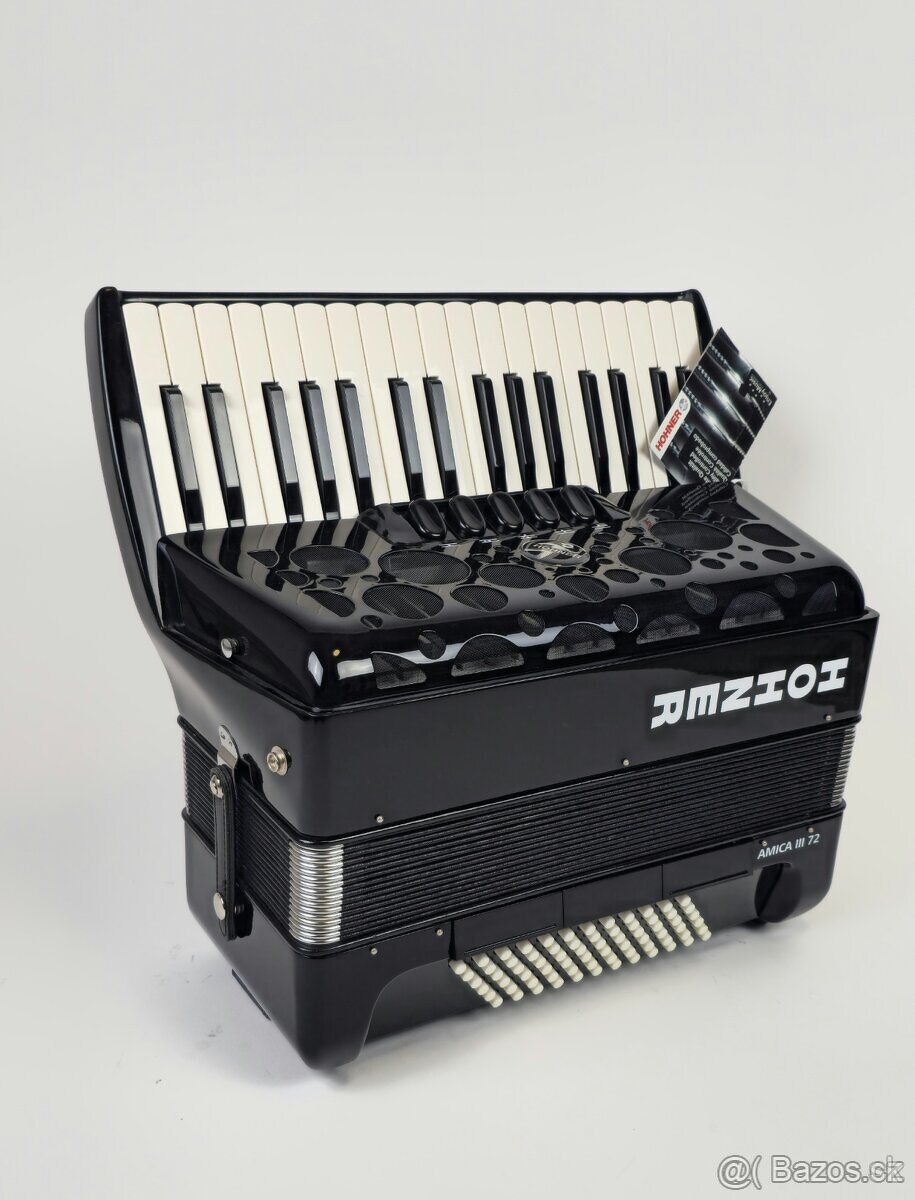 Nový akordeón Hohner AMICA III, 72bas, 3 hlas + záruka
