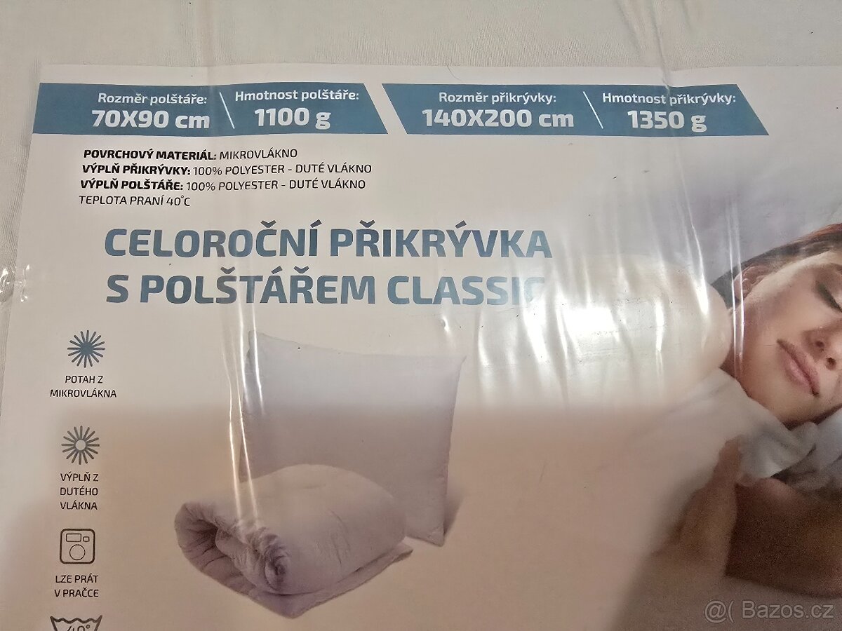 Přikrývka s polštářem celoroční