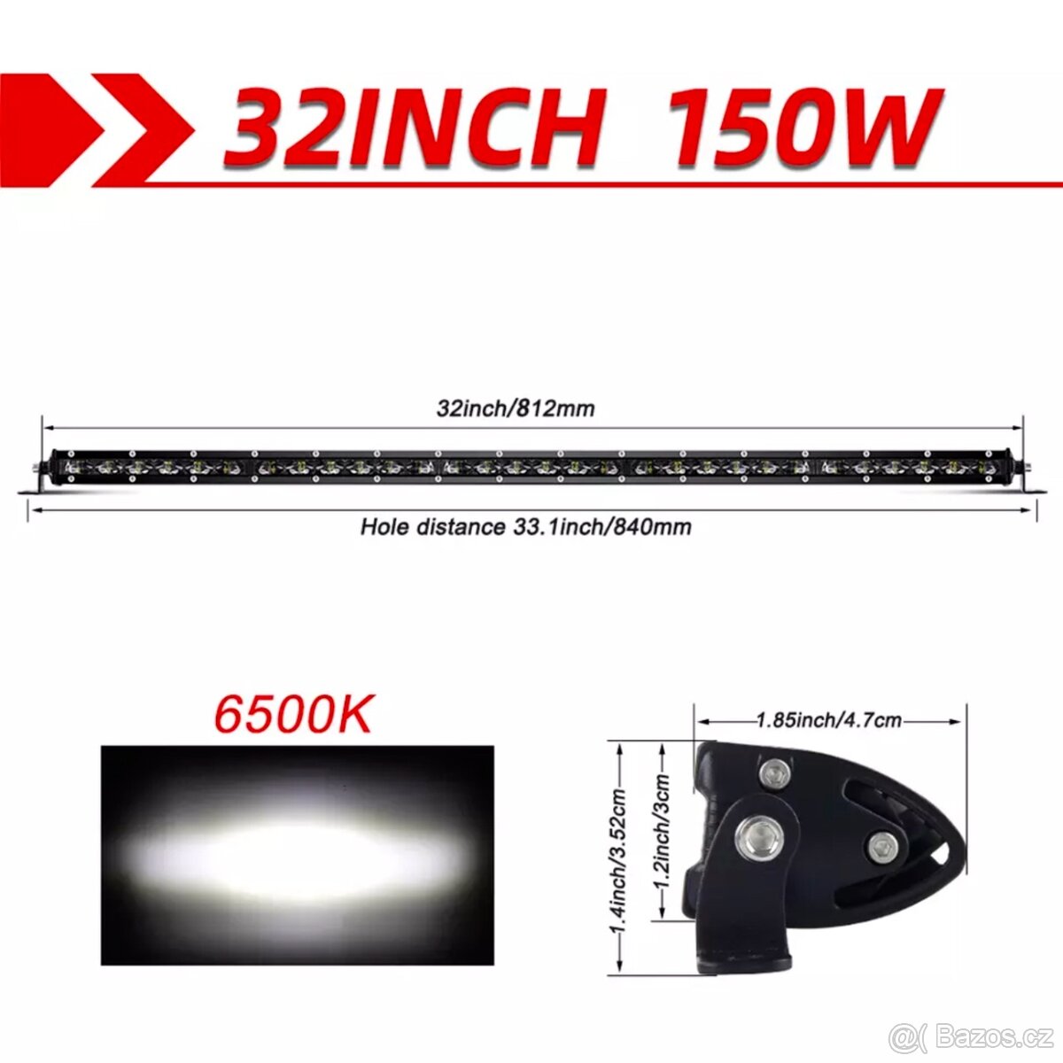 NOVÁ LED světelná rampa světla světlo 810mm 150W IP68 auto